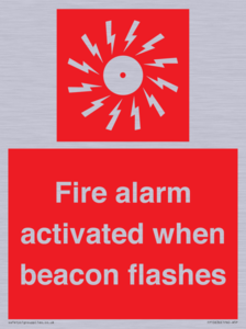 Fire alarm activated when beacon flashes